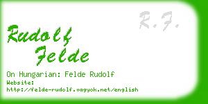 rudolf felde business card